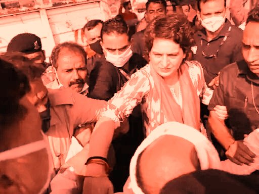 कांग्रेस महसचिव प्रियंका गांधी को पुलिस ने आगरा जाने से रोका 1 गाँधी