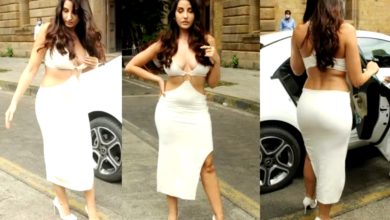Photo of व्हाइट ड्रेस पहन Nora Fatehi ने फ्लॉन्ट किया फिगर, फैन्स हुए घायल
