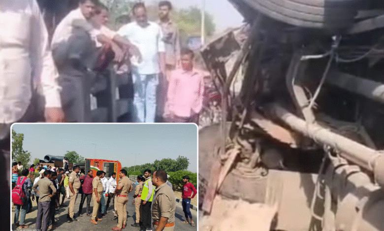 कानपुर देहात में तेज रफ्तार रोडवेज बस अनियंत्रित होकर पलटी,टला बड़ा हादसा 1 Untitled design 16