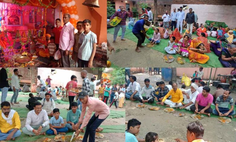 विद्यार्थी नगर (मीरपुर) में बुढ़वा मंगल पर लगा भक्तों का तांता, हनुमान मंदिर में हुआ विशाल भंडारा 3 MANDIR