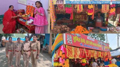 Photo of शारदीय नवरात्र के पहले दिन मां शैलपुत्री के रूप की पूजा अर्चना की गई