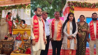 Photo of पूर्व मंत्री प्रतिनिधि सुमित सचान ने भागवत कथावाचक विशाखा सखी का किया भव्य स्वागत