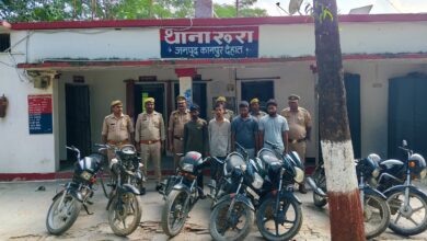 Photo of कानपुर देहात : रूरा पुलिस ने मोटरसाइकिल चोर गिरोह का किया भंडाफोड़, चार गिरफ्तार