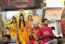 Photo of मर्यादा पुरुषोत्तम श्री राम की निकाली गई भव्य शोभायात्रा,यात्रा के बाद पुतले का होगा दहन
