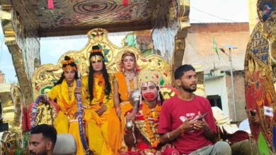 Photo of मर्यादा पुरुषोत्तम श्री राम की निकाली गई भव्य शोभायात्रा,यात्रा के बाद पुतले का होगा दहन