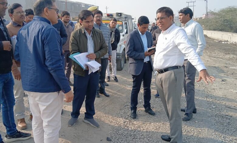 सड़क निर्माण निरीक्षण कानपुर देहात