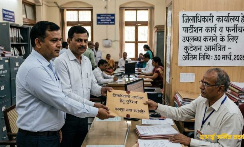 जिलाधिकारी कार्यालय फर्नीचर कुटेशन सूचना