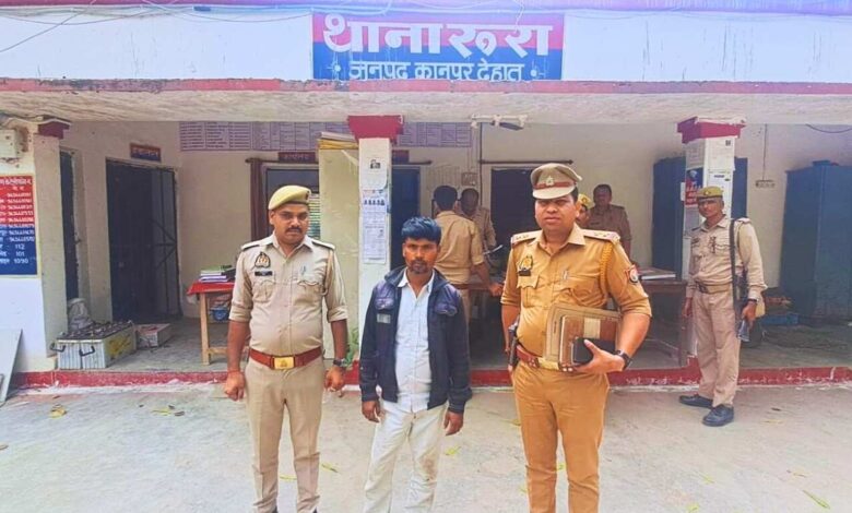 पुलिस गिरफ्त में अभियुक्त रामविलास।