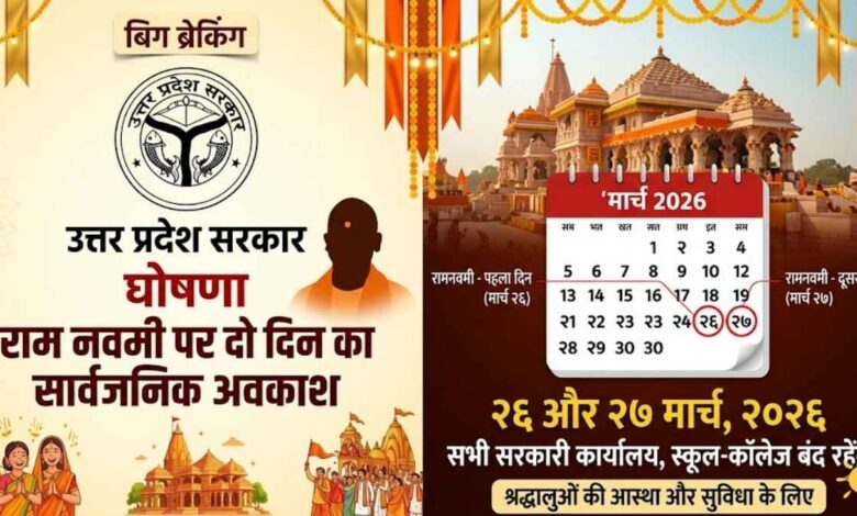 यूपी रामनवमी अवकाश 2026 मुख्यमंत्री योगी