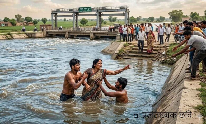 रसूलाबाद रामगंगा नहर रेस्क्यू।