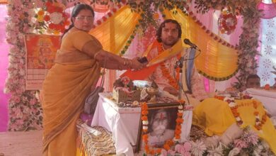 Photo of रायरामापुर में श्रीमद्भागवत कथा के चौथे दिन बही भक्ति की रसधारा