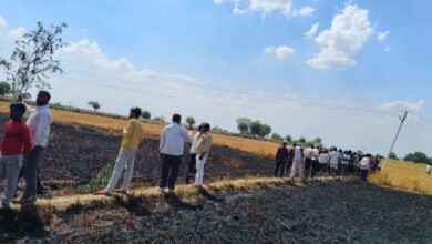 कानपुर देहात में हाइटेंशन लाइन का तार टूटकर गिरने से किसानों की 13 बीघा फसल जलकर राख 2 Photo of कानपुर देहात में हाइटेंशन लाइन का तार टूटकर गिरने से किसानों की 13 बीघा फसल जलकर राख