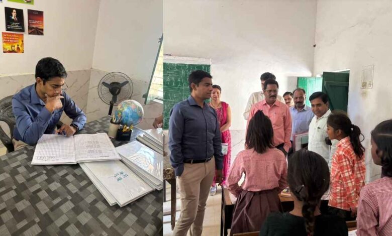 सीडीओ कानपुर देहात का स्कूल निरीक्षण