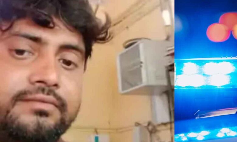 कानपुर देहात के रसूलाबाद में बीसी संचालक पुष्पेंद्र कुमार की संदिग्ध मौत के बाद जांच करती पुलिस।