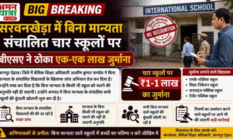 सरवनखेड़ा में बिना मान्यता संचालित चार स्कूलों पर बीएसए ने ठोका एक-एक लाख जुर्माना 1 aman yatra website formate 2026 07 09T122505.902