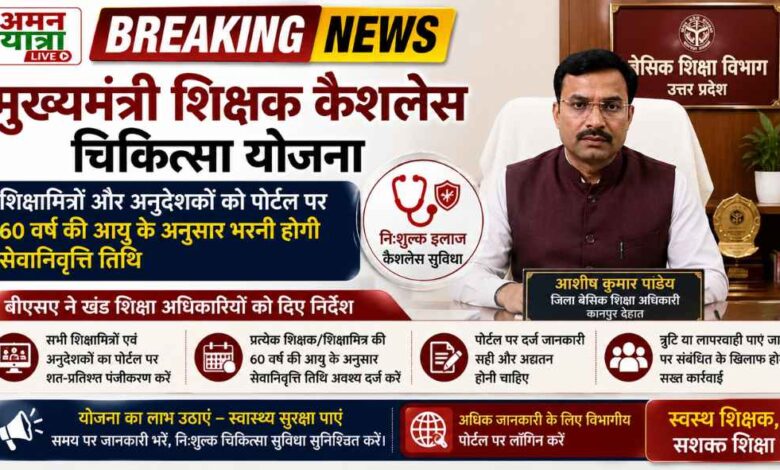 मुख्यमंत्री शिक्षक कैशलेस चिकित्सा योजना: शिक्षामित्रों और अनुदेशकों को पोर्टल पर 60 वर्ष की आयु के अनुसार भरनी होगी सेवानिवृत्ति तिथि, बीएसए ने खंड शिक्षा अधिकारियों को दिए निर्देश 1 website formate 32