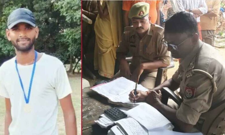 कानपुर देहात के रूरा में पुलिस टीम जांच करते हुए