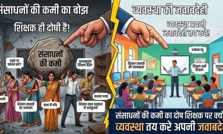 संसाधनों की कमी का दोष शिक्षक पर क्यों? व्यवस्था तय करे अपनी जवाबदेही 1 Government School Infrastructure And Teacher Accountability Editorial