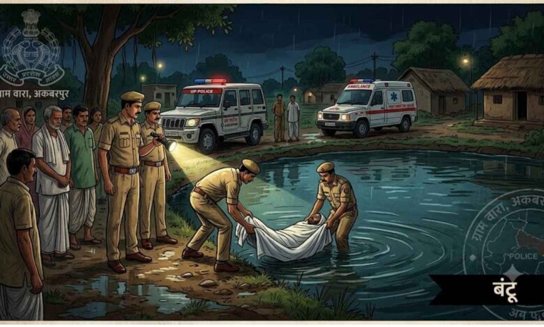 कानपुर देहात अकबरपुर में तालाब से शव बरामद पुलिस जांच