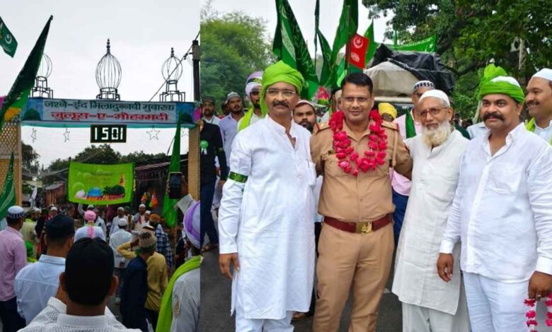 barour kanpur dehat eid miladunnabi juloos बरौर