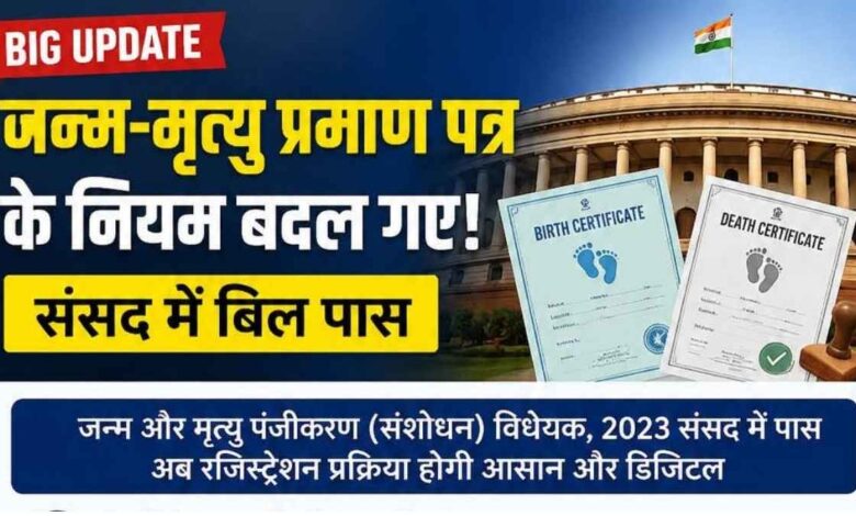 जन्म मृत्यु प्रमाण पत्र नियम