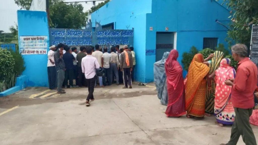 मजदूर की संदिग्ध मौत के बाद कंपनी पहुंची पुलिस