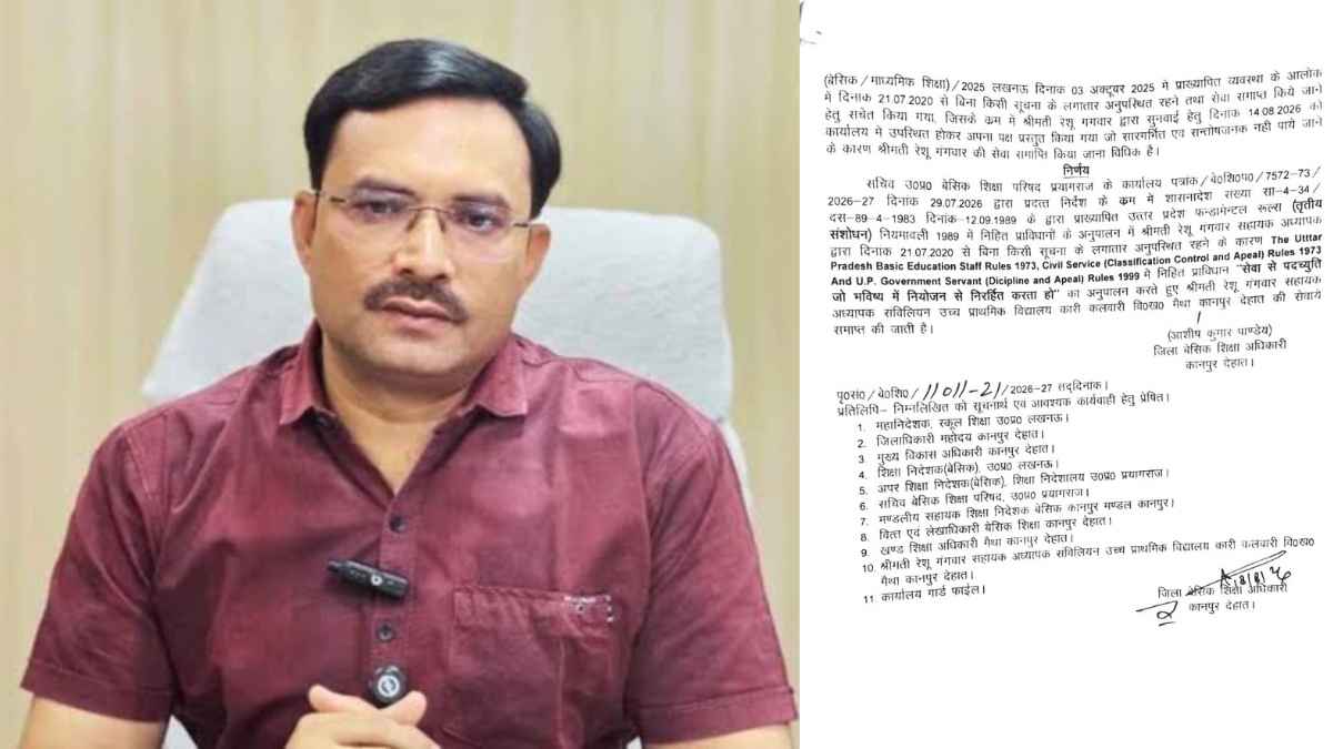 शिक्षिका बर्खास्तगी आदेश कानपुर देहात