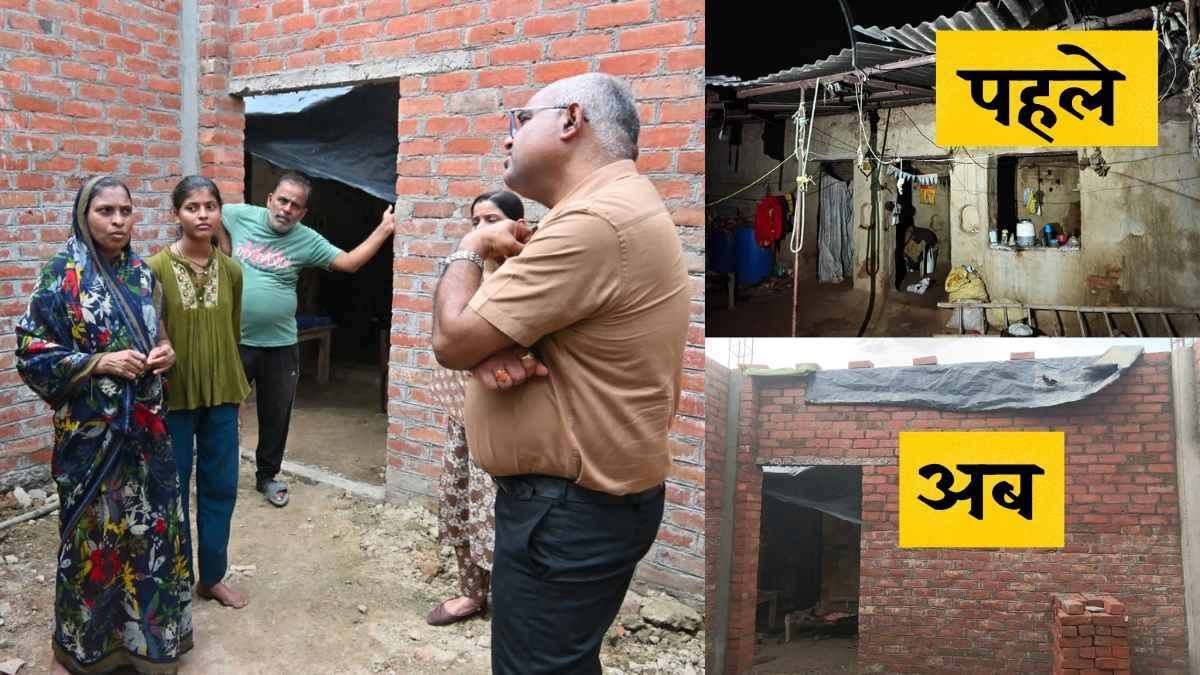 कानपुर डीएम ने बिरसिंहपुर में रिंकी मिश्रा के घर का किया निरीक्षण