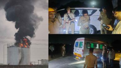 Photo of कानपुर देहात में टायर फैक्ट्री के तेल टैंक में लगी भीषण आग,दो की मौत